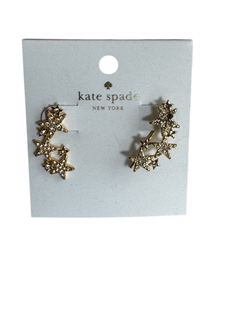 Kate Spade "Seeing Stars" Gold Star Cluster Earrings - Picture 2 of 4